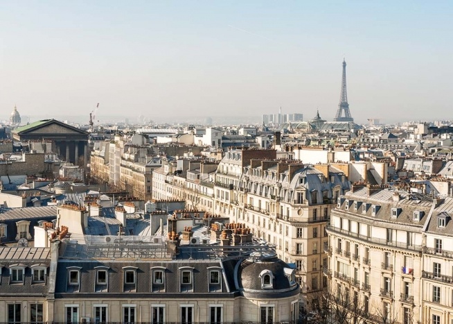 Rooftop View in Paris Poster / Fotografías con Desenio AB (2465)