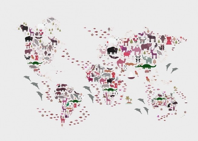 World Map Kids Poster