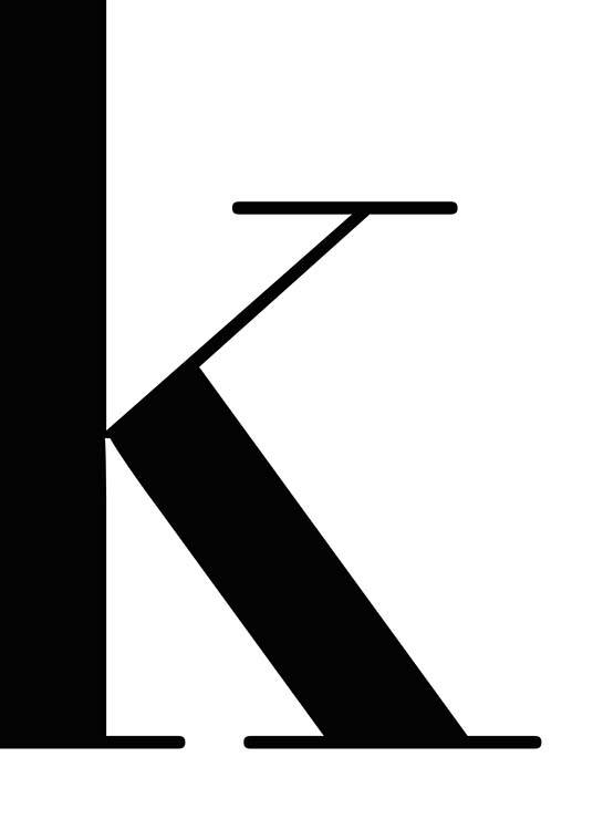 Letter K Poster / Cuadros con texto con Desenio AB (2624)