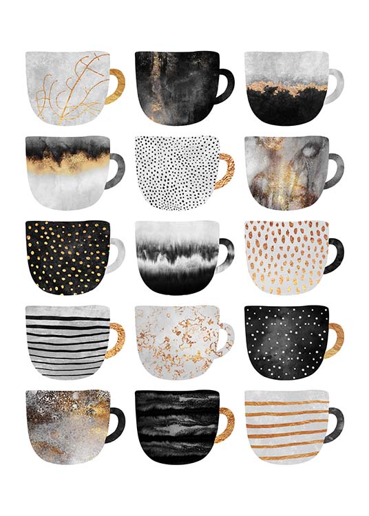 Coffee Cups Poster