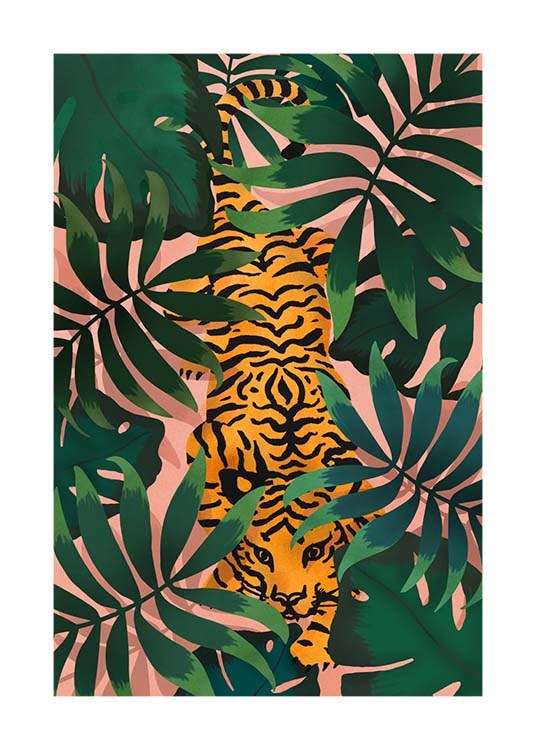 Tiger In Jungle Poster / Animales con Desenio AB (3147)