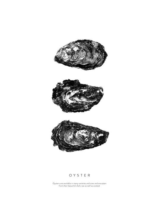Oyster Three Poster / Blanco y negro con Desenio AB (3165)