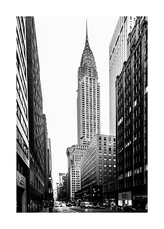 Streets Of New York Poster / Blanco y negro con Desenio AB (3297)
