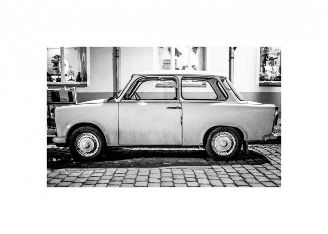 Vintage Car Poster / Blanco y negro con Desenio AB (3329)