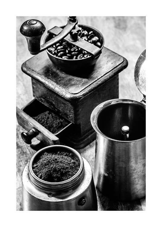 Moka Espresso Poster / Blanco y negro con Desenio AB (3331)