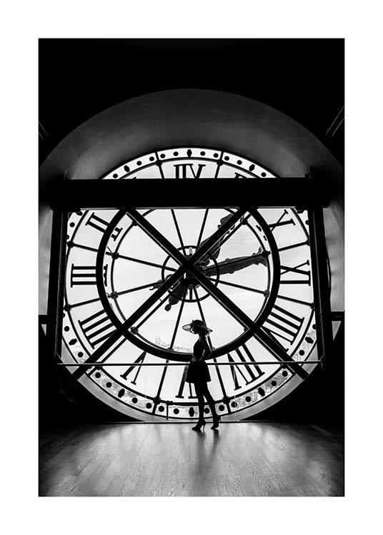 What's The Time? Poster / Blanco y negro con Desenio AB (3434)