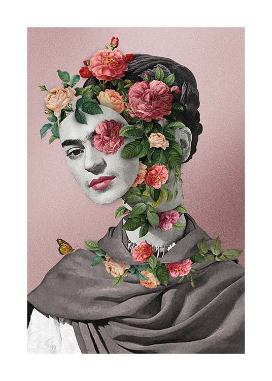 Frida Floral 2 Poster / Arte con Desenio AB (3457)