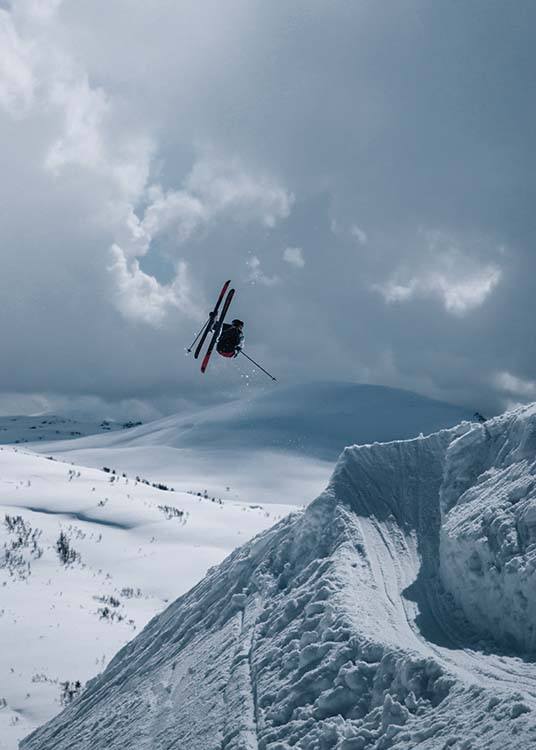 Sogndal Skiing Poster