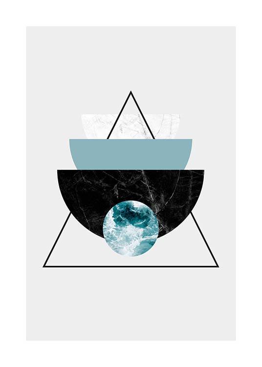 Graphic Half Moon Triangle Poster / Arte con Desenio AB (3589)