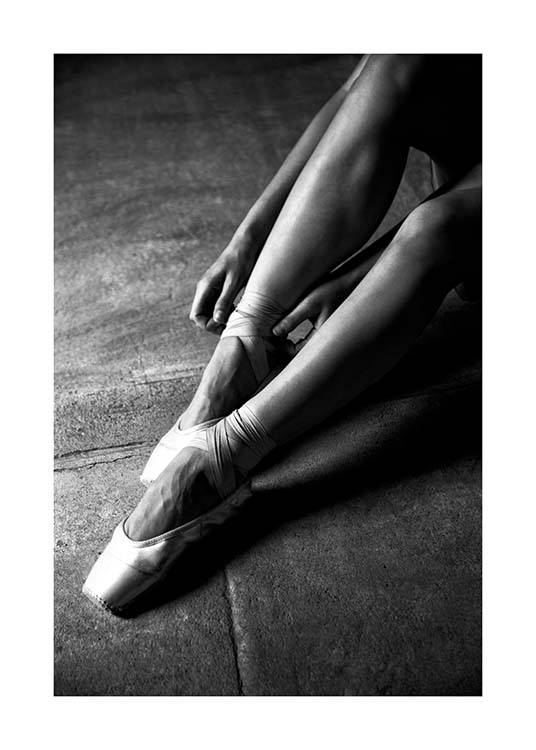 Ballerina Dancer No3 Poster / Blanco y negro con Desenio AB (3807)