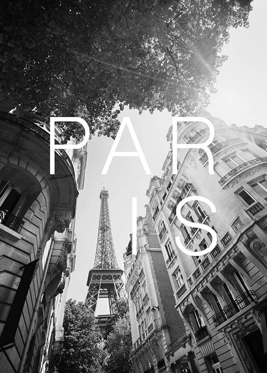 Paris B&W Poster / Blanco y negro con Desenio AB (3852)