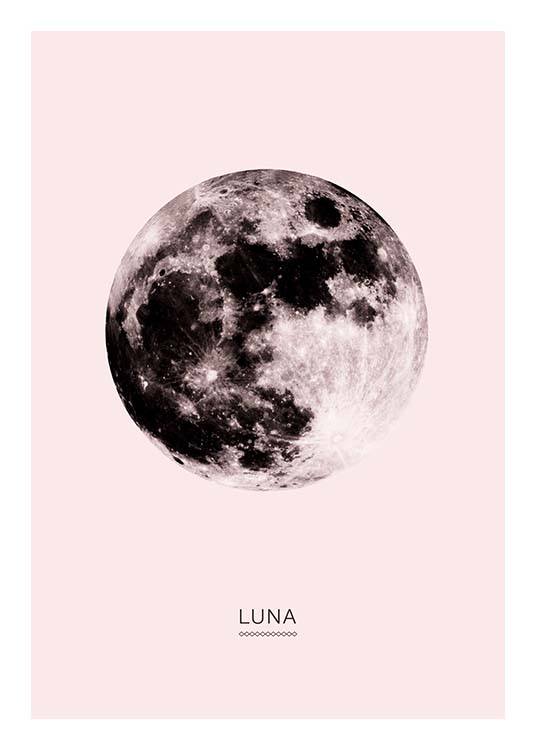 Moon In Pink Poster
