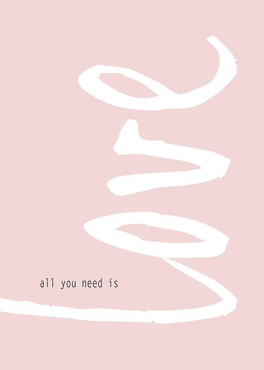 Pink All You Need / Cuadros con texto con Desenio AB (7111)