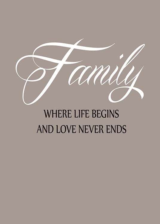 Family Love, Posters / Cuadros con texto con Desenio AB (7370)