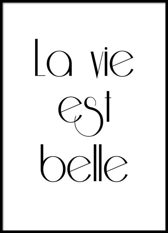 La Vie Est Belle Poster