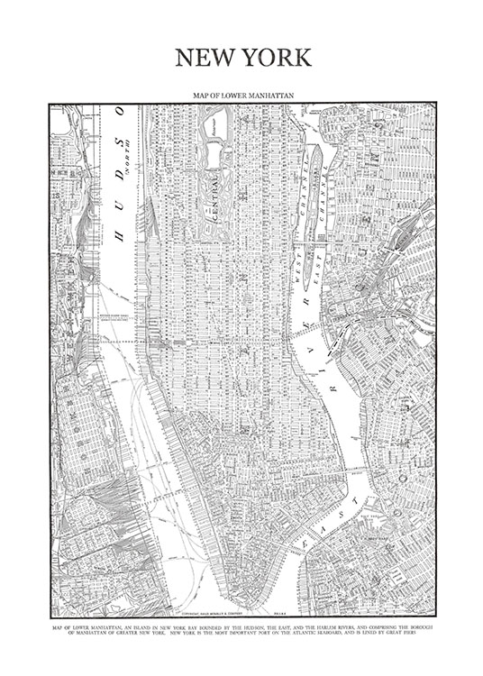 Map Of Manhattan, Poster