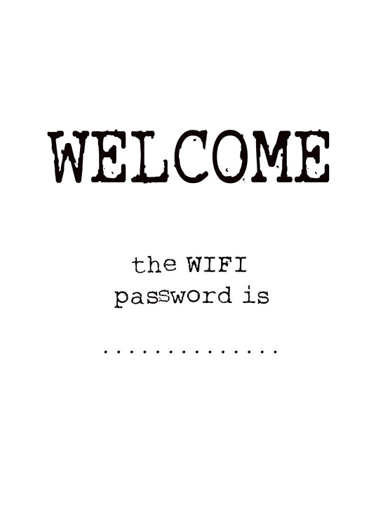 Wifi Password, Posters / Cuadros con texto con Desenio AB (7507)