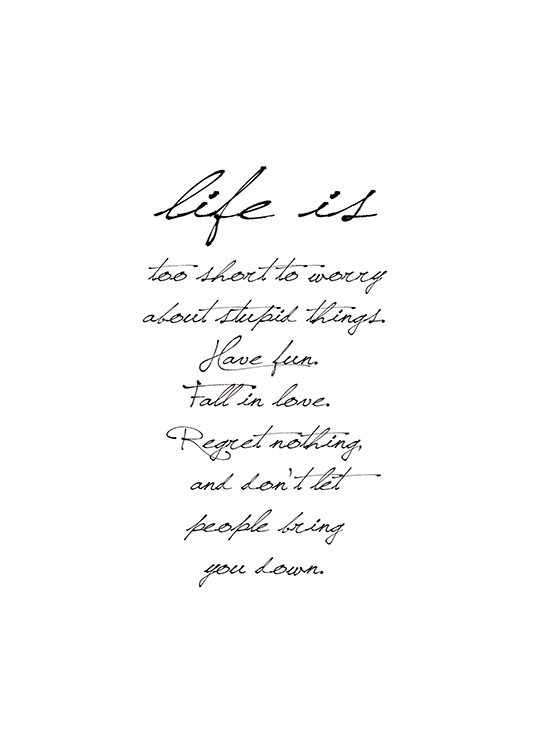 Life Is, Poster