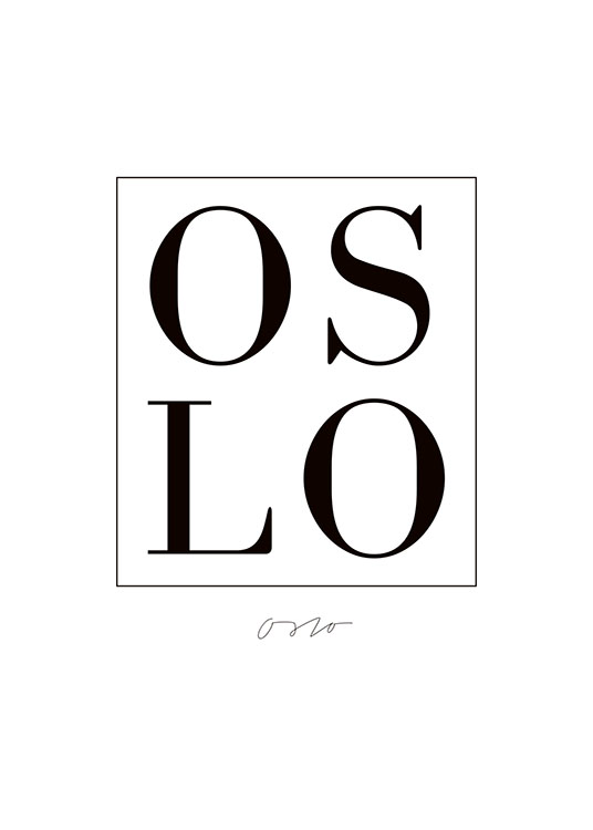Oslo, Poster / Cuadros con texto con Desenio AB (7837)