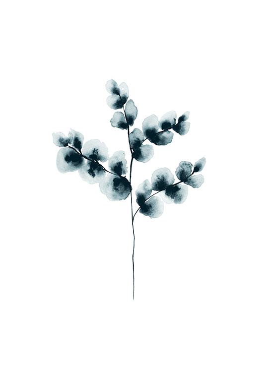 Cotton Plant Blue, Poster / Botánica con Desenio AB (8171)
