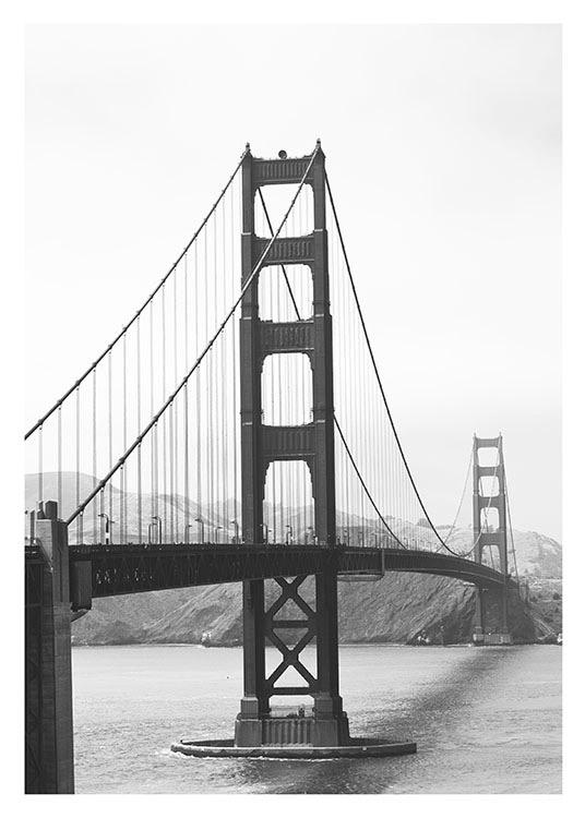 San Francisco, Poster / Blanco y negro con Desenio AB (8241)