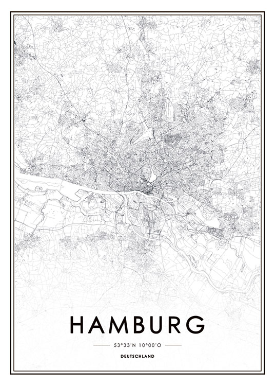 Hamburg, Poster / Mapas y ciudades con Desenio AB (8277)