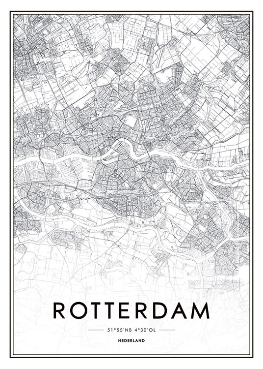 Rotterdam, Poster / Mapas y ciudades con Desenio AB (8279)