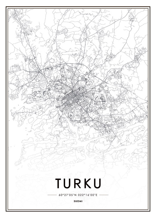Turku, Poster / Mapas y ciudades con Desenio AB (8282)