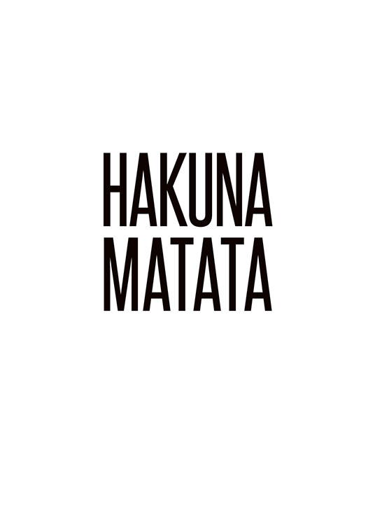 Hakuna Matata, Posters