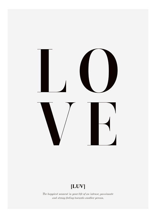 Love Text, Poster / Cuadros con texto con Desenio AB (8332)