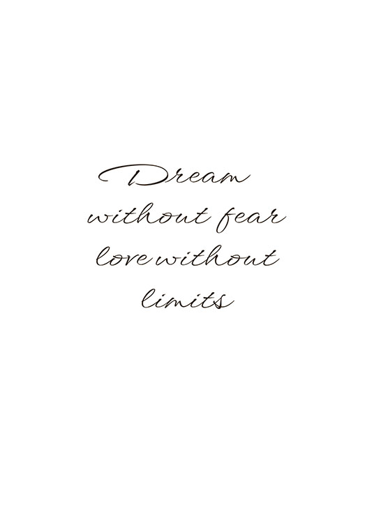 Dream Without Fear, Poster