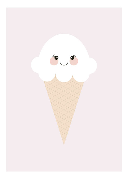 Ice Cream Pink, Poster / Pósters infantiles con Desenio AB (8438)