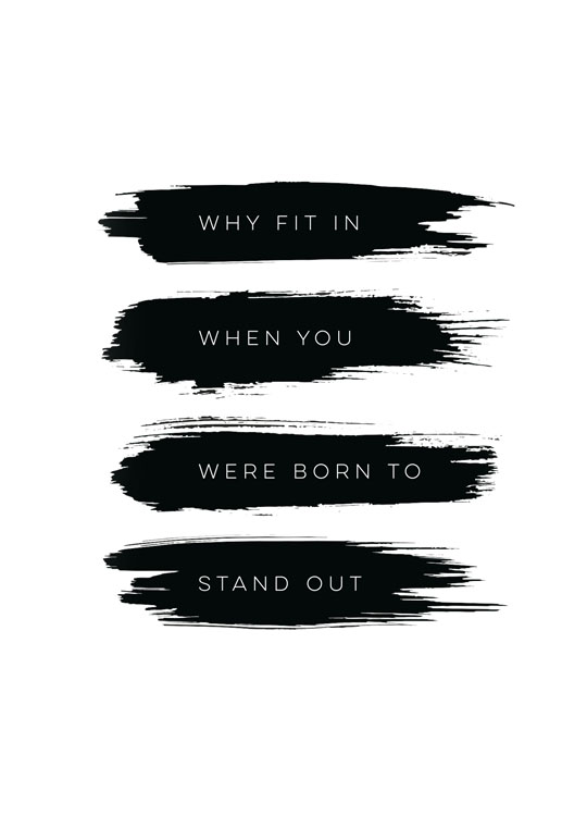 Born To Stand Out, Poster