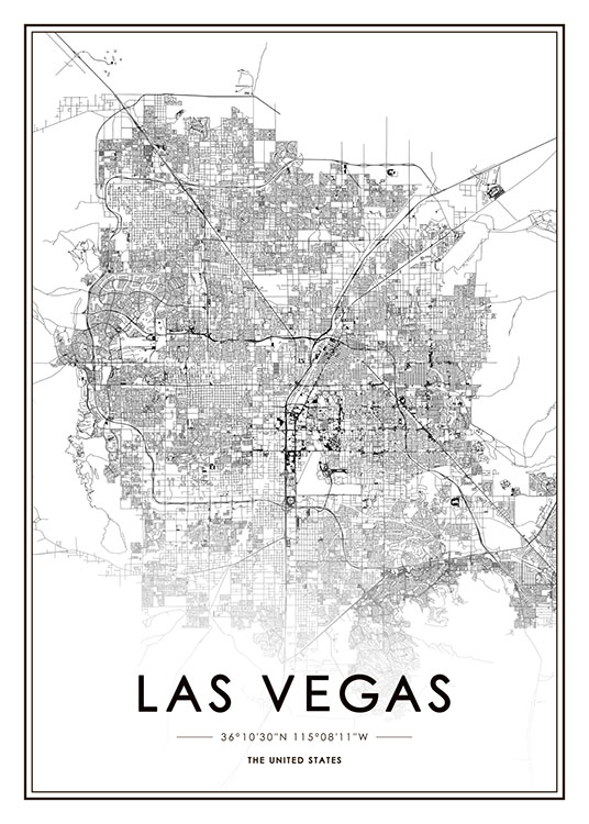 Las Vegas Map Poster