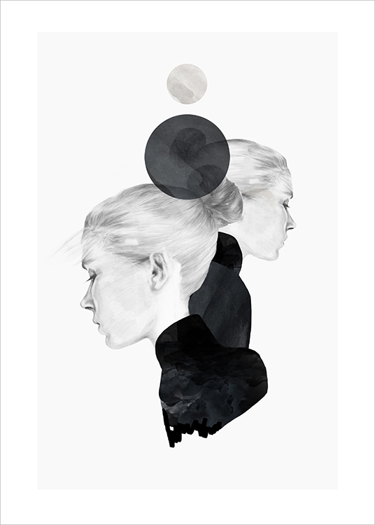 Anna Bülow Black Marble Poster / Blanco y negro con Desenio AB (Pre040)