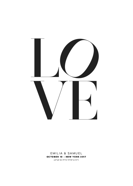 Love Personal Poster / Tipografía con Desenio AB (pp0010)