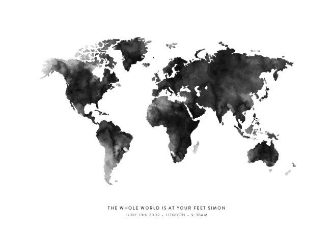World Map Personal Poster / Gift Guide con Desenio AB (pp0026)