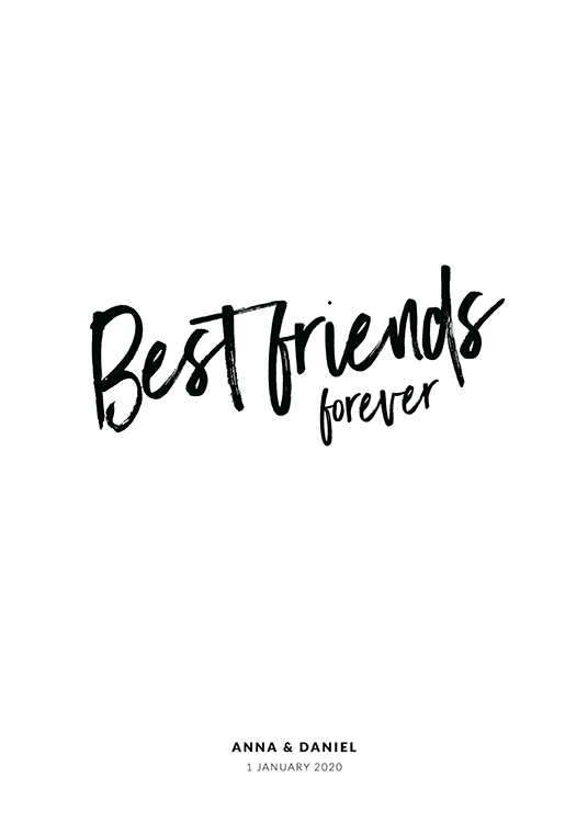 Best Friends Forever Personal Poster / Pósters personalizados con nombres con Desenio AB (pp0220)