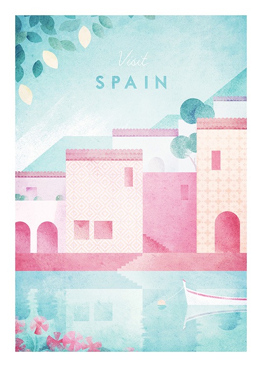 Visit Spain Poster / Vintage con Desenio AB (pre0044)