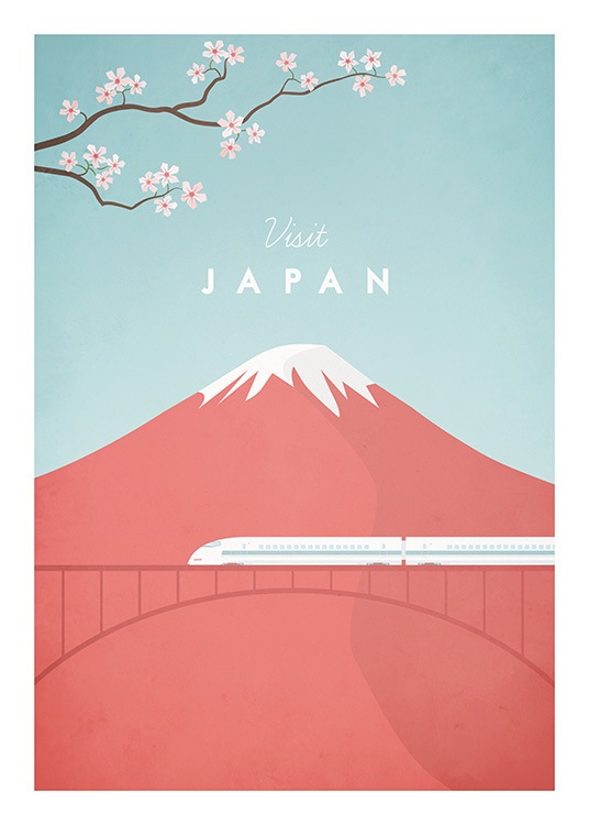 Visit Japan Poster / Naturaleza con Desenio AB (pre0049)
