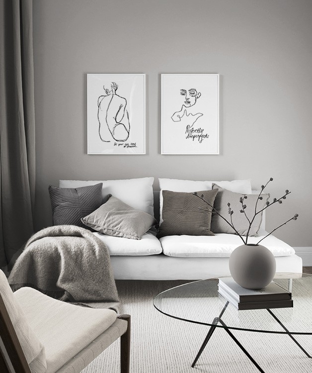 Elegantes cuadros y Pósters encima de la cama o el sofá | Bonitos